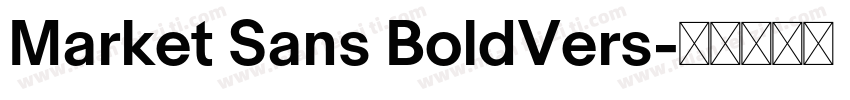 Market Sans BoldVers字体转换